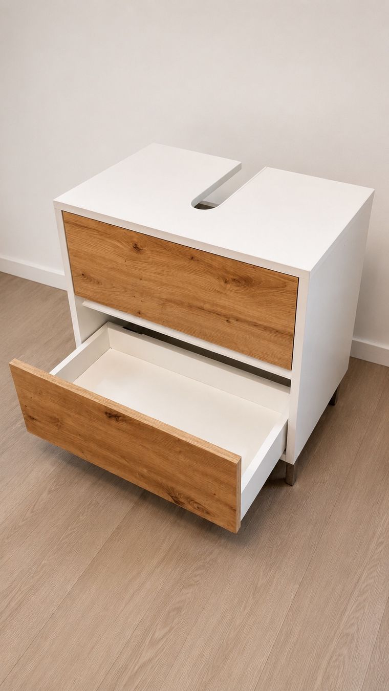 Micasa Badezimmermöbel: Badezimmermöbel-Set 3-teilig – Weiss/Eichenoptik – Gebraucht aus Winterthur von Denzi 8