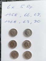 6x 5 Rappen 1958 bis