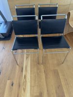 4 Designer-Ledersessel Stühle Sessel