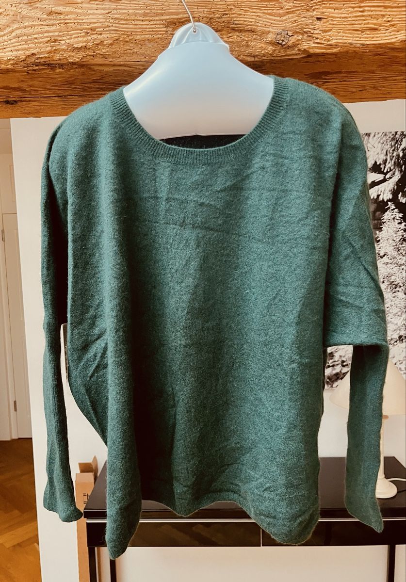 Pullover & Sweatshirts: Pull-over vert, coupe ample, col rond, état impeccable – Gebraucht aus Oltingen von ugr_wn5x 1