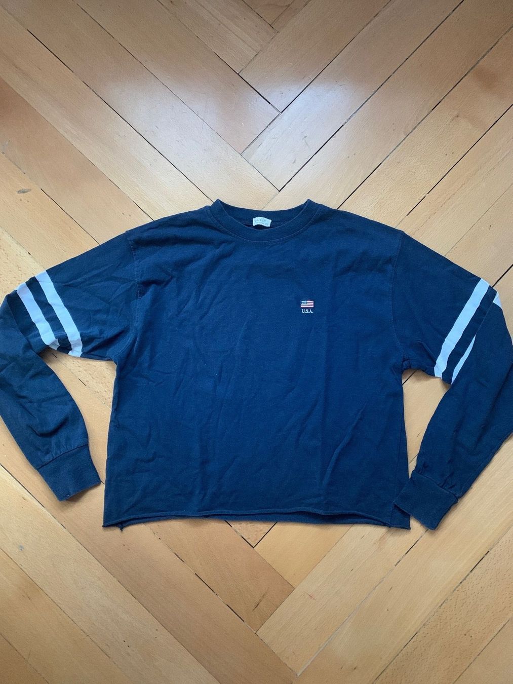 Maglioni & Felpe: Sweater bleu avec drapeau usa – Usato da Küssnacht am Rigi venduto da CALIFRASQUI