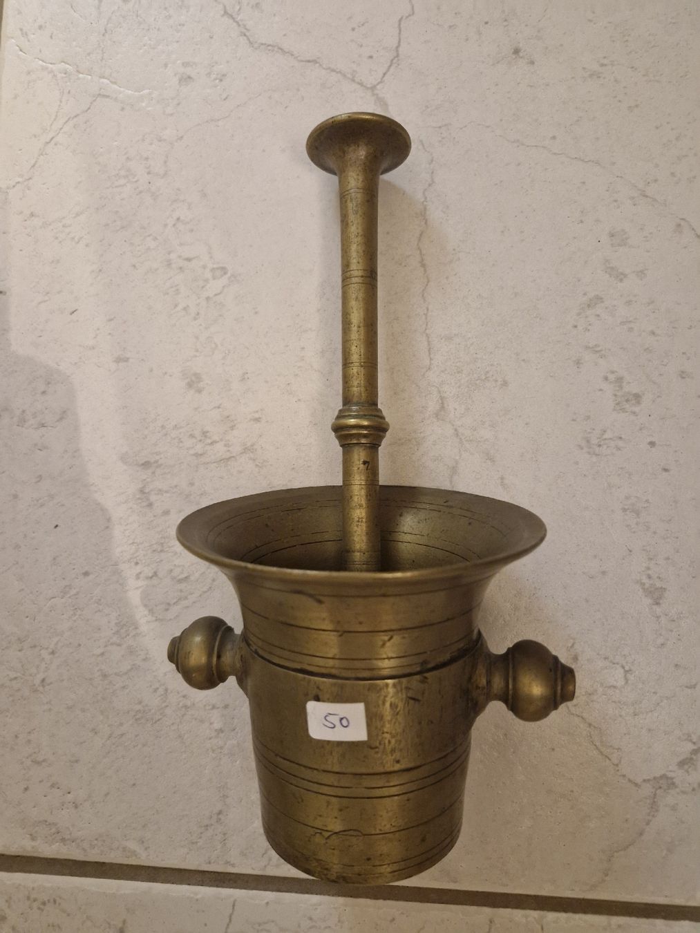 Altro per cucinare: Antiker Messing Mörser mit Stössel – Usato da Gossau ZH venduto da jak_8pdw
