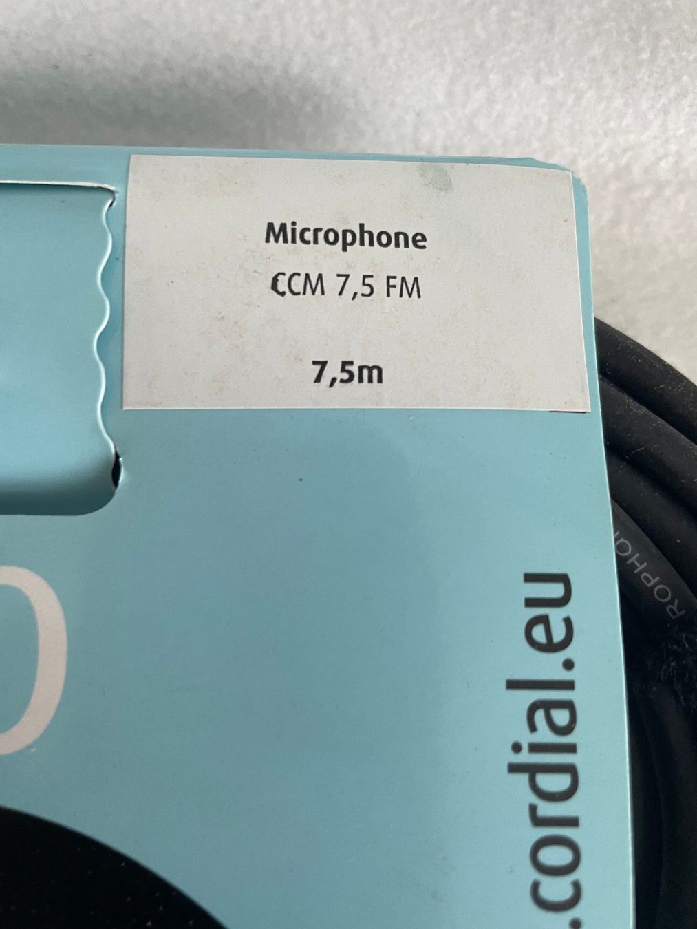 Câbles: CORDIAL CCM 7.5 FM - Mikrofon-Kabel, 7.5m     A95 – D'occasion à Schötz par amore14 1