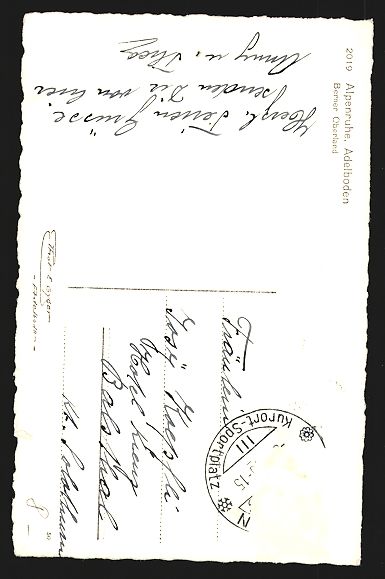 Cartoline postali: AK Adelboden, Hotel Alpenruhe – Usato da Berlin venduto da bartko-reher 1