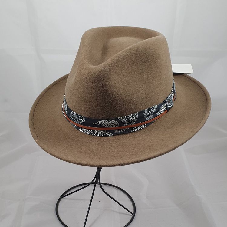 Zimmermann Filzhut Aus Wolle - Klassischer Wollhut Mit 12cm Krempe