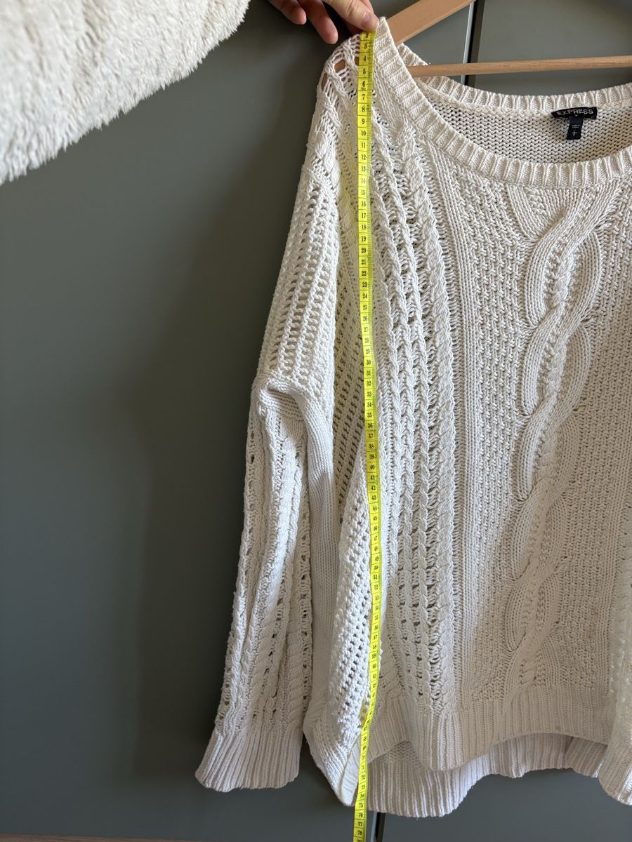 Maglioni & Felpe: Express Cream Knit Sweater, Size L, oversized – Usato da Zürich venduto da Marianavalente 3