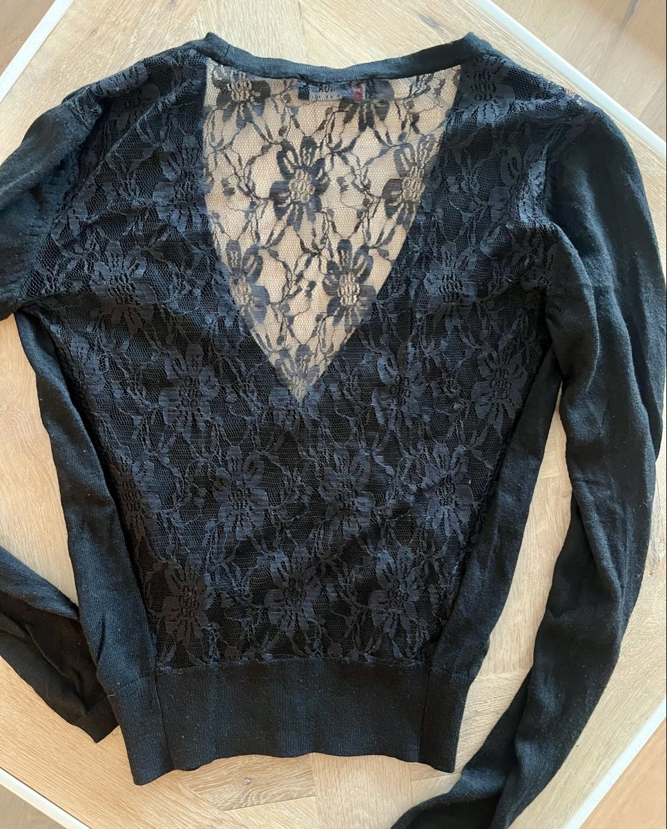 Morgan Maglioni & Felpe: Morgan de Toi Strickjacke, Schwarz, Spitze✨ – Usato da Pfäffikon SZ venduto da humming-bird