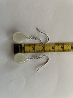 Ohrringe / Ohrhänger mit Silber und Edelstein Milch Quarz