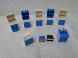 Lego Möbel , ungereinigt, Fliesen festgeklebt  ( Set 354 )