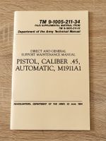 Manuel technique US Army M1911A1 calibre 45