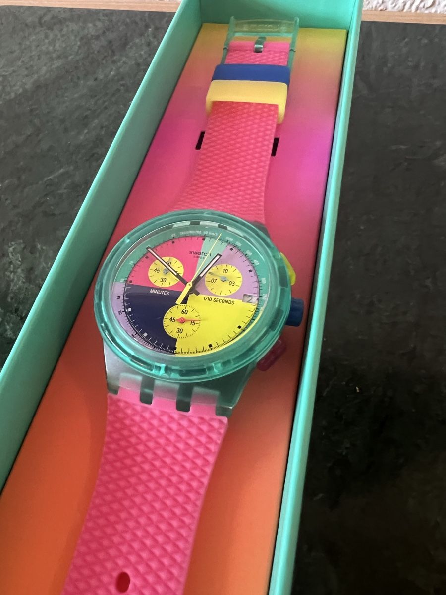 Swatch Orologi: Swatch Neon Flash Arrow – Usato da Zürich venduto da nabisco 2