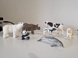 Schleich Tiere Konvolut – Eisbär, Panda & Nashorn