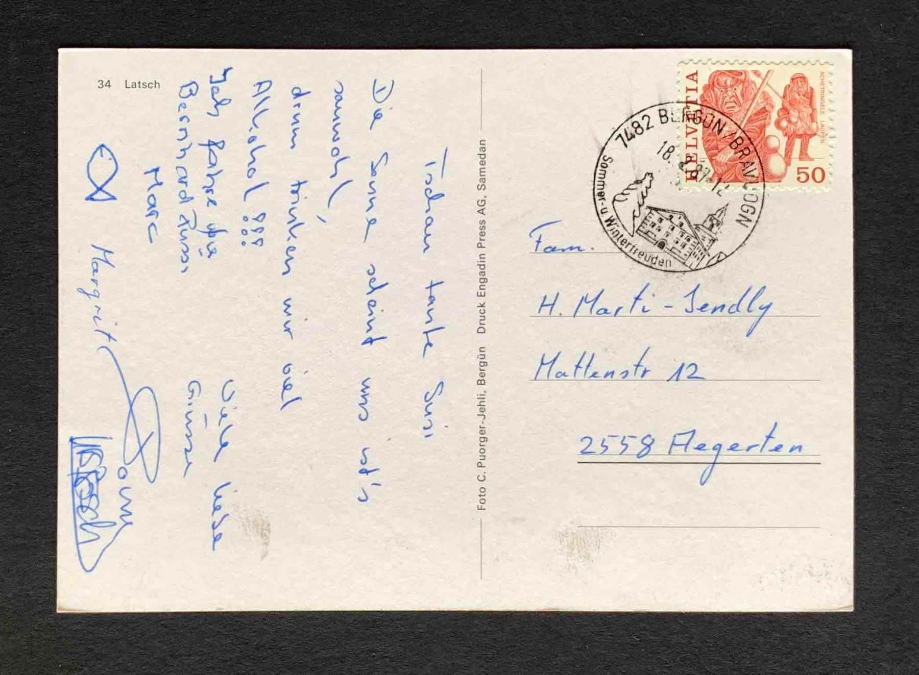 Cartoline postali: AK Latsch – Usato da Goldau venduto da artelier1 1