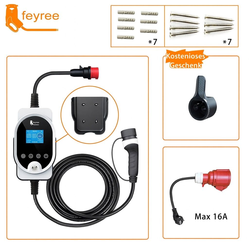Caricabatterie: Feyree Typ 2 Portables EV Ladegerät 11 kW, 16 A – Nuovo e nell'imballaggio originale da Aathal-Seegräben venduto da ECOPLUG 4