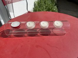 Teelichthalter aus Glas, für 4 Kerzen