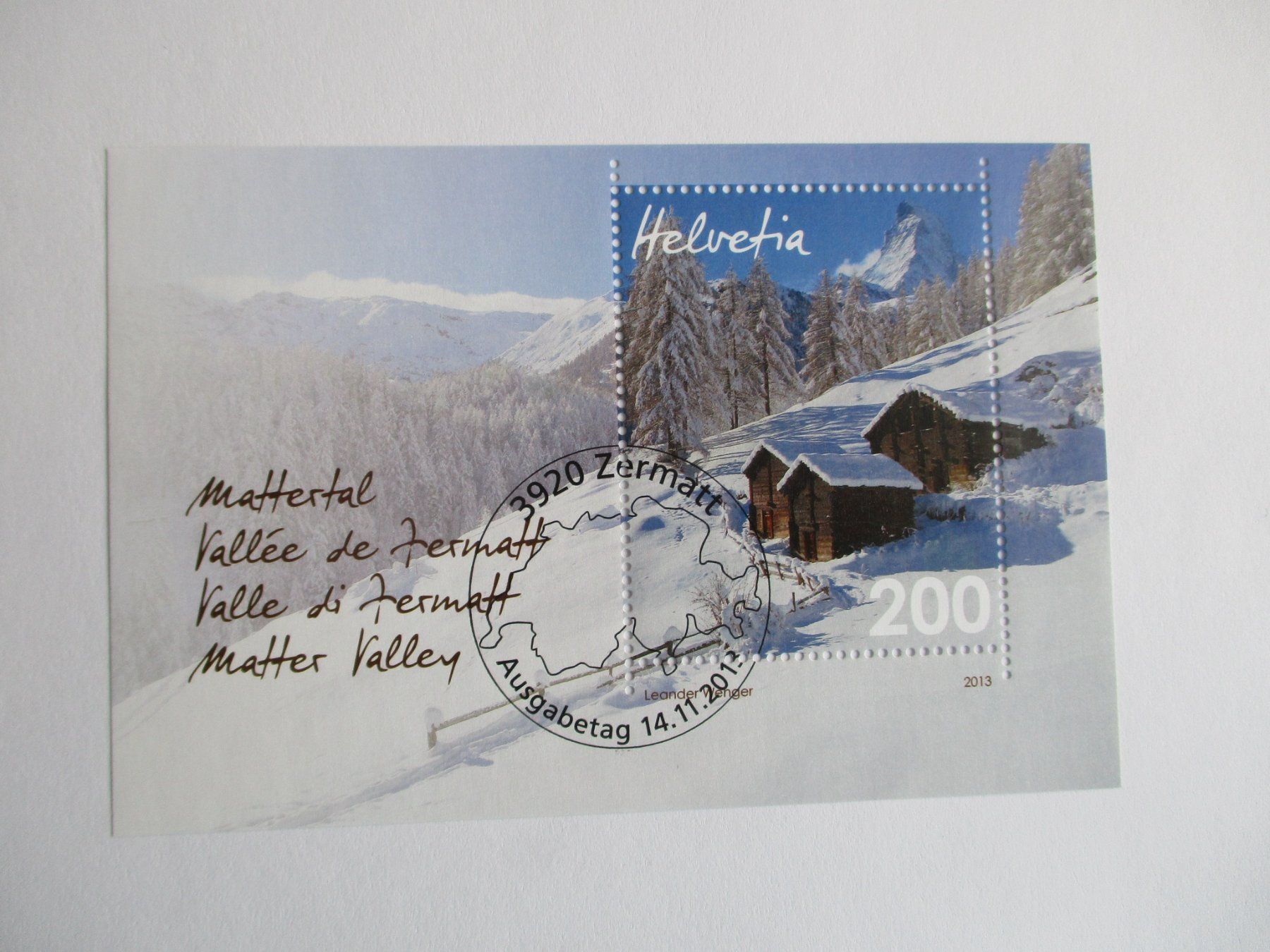 Alle Briefmarken: Block Mattertal Ersttagsstempel – Gebraucht aus Langnau b. Reiden von Aktuell88