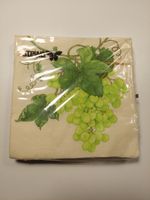Neu! Serviette 18Stück, Trauben-Motiv, Twint:Ja