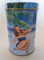 Kleine Blechdose / Pin-up Girl am Strand ab Fr. 5.-
