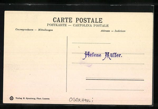Cartoline postali: AK Oberhasli, Ortsansicht im Haslital – Usato da Berlin venduto da bartko-reher 1
