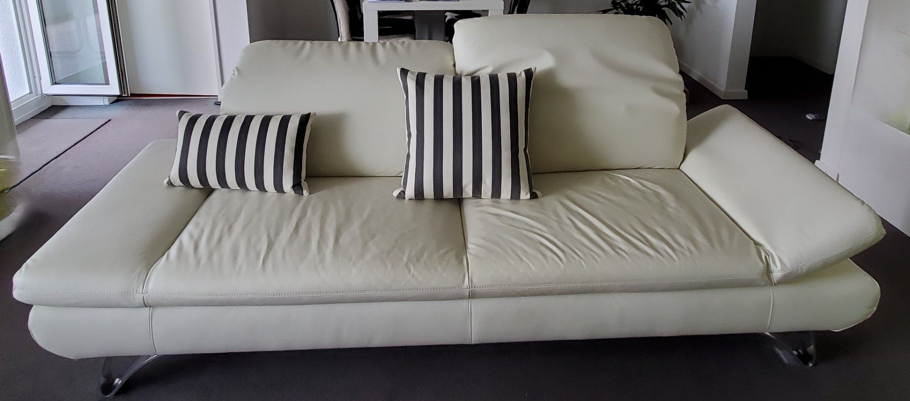 Divani: Sofa Echtleder weiss 3-Sitzer – Usato da Brugg AG venduto da hesobrugg