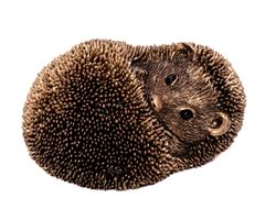 Igel Figur 11 x 8,5 x 6,5 cm aus Kunstharz & Bronze Skulptur