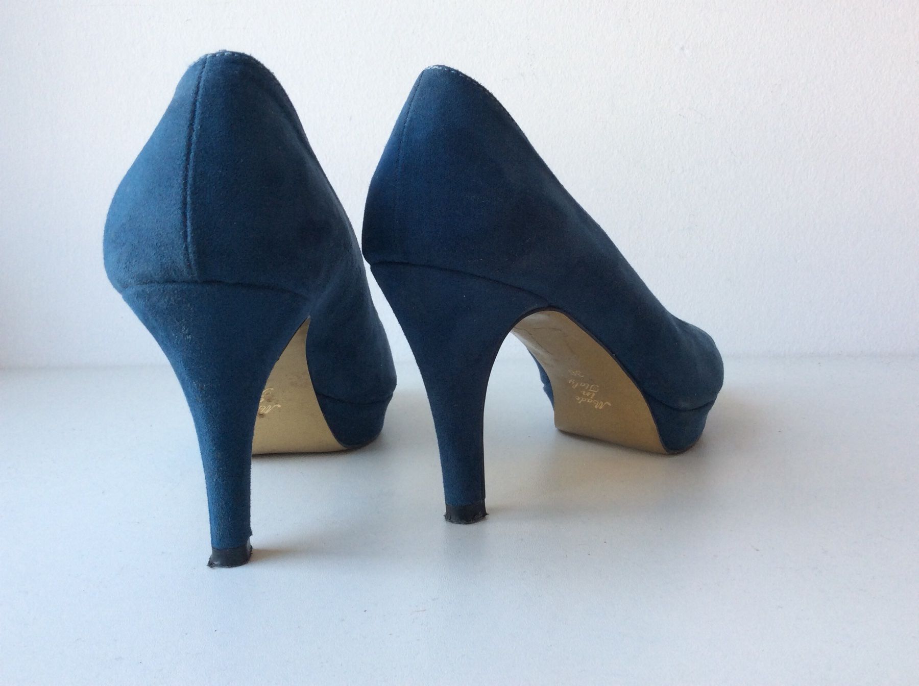 Scarpe da donna: MAX blaue Damenschuhe aus Leder mit Absatz - Grösse 36 – Usato da Belp venduto da Familie-Meyer 2