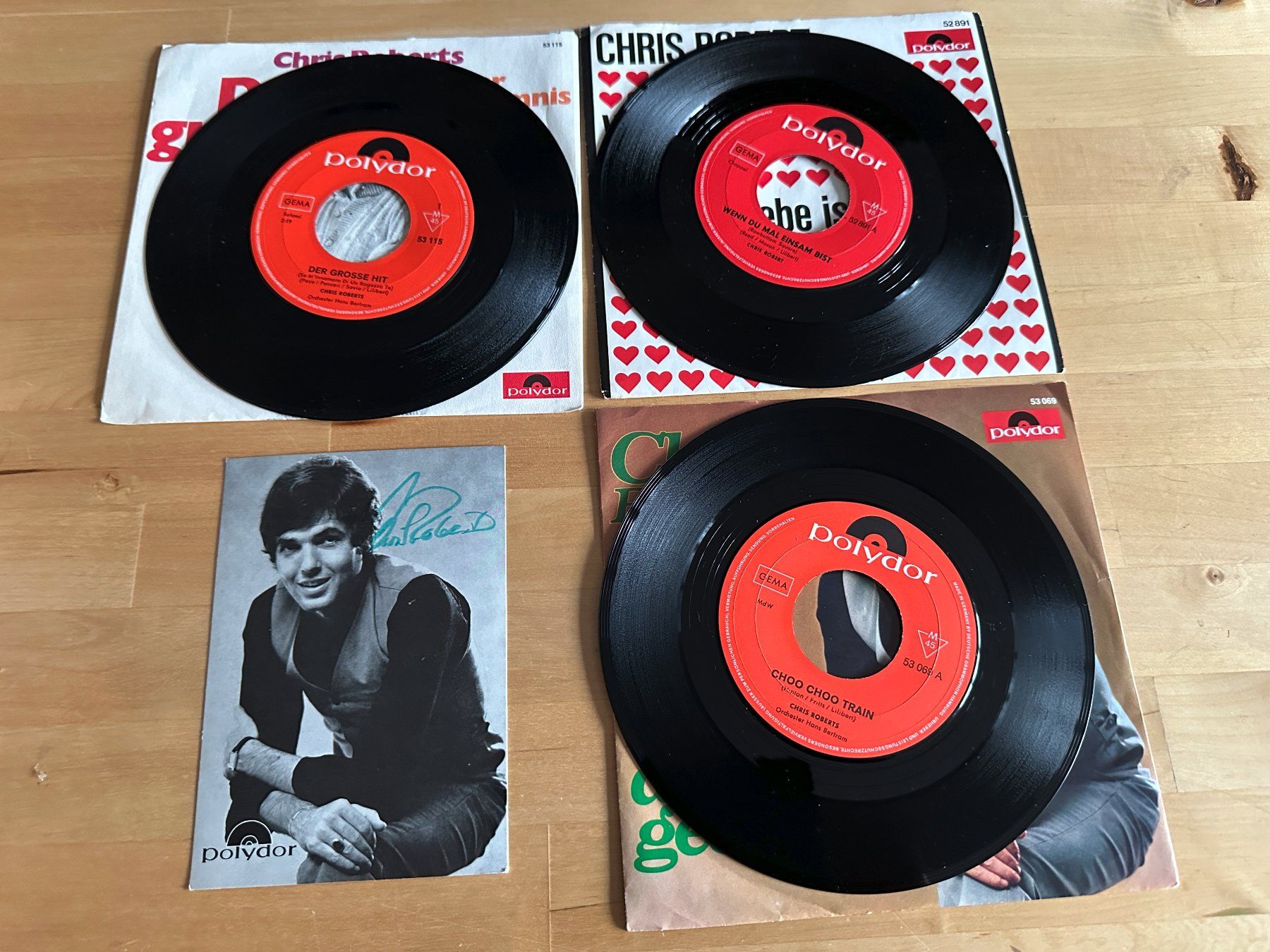Dischi in vinile: CHRIS ROBERTS ROBERT tolle Singles + original Autogramm Kult – Usato da Basel venduto da Partridge 2