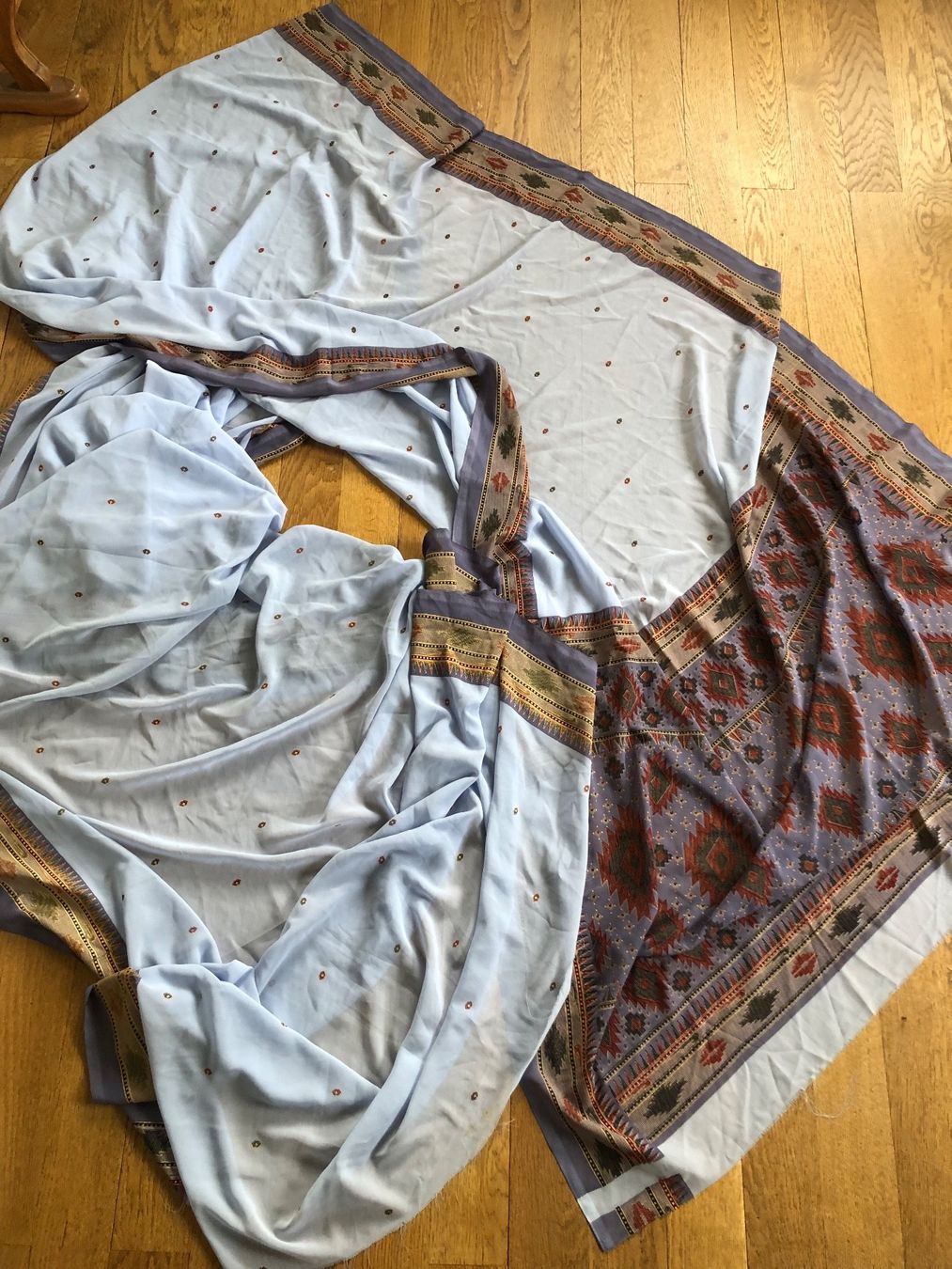 Kleider: Sari hellblau – Gebraucht aus Biberstein von niji