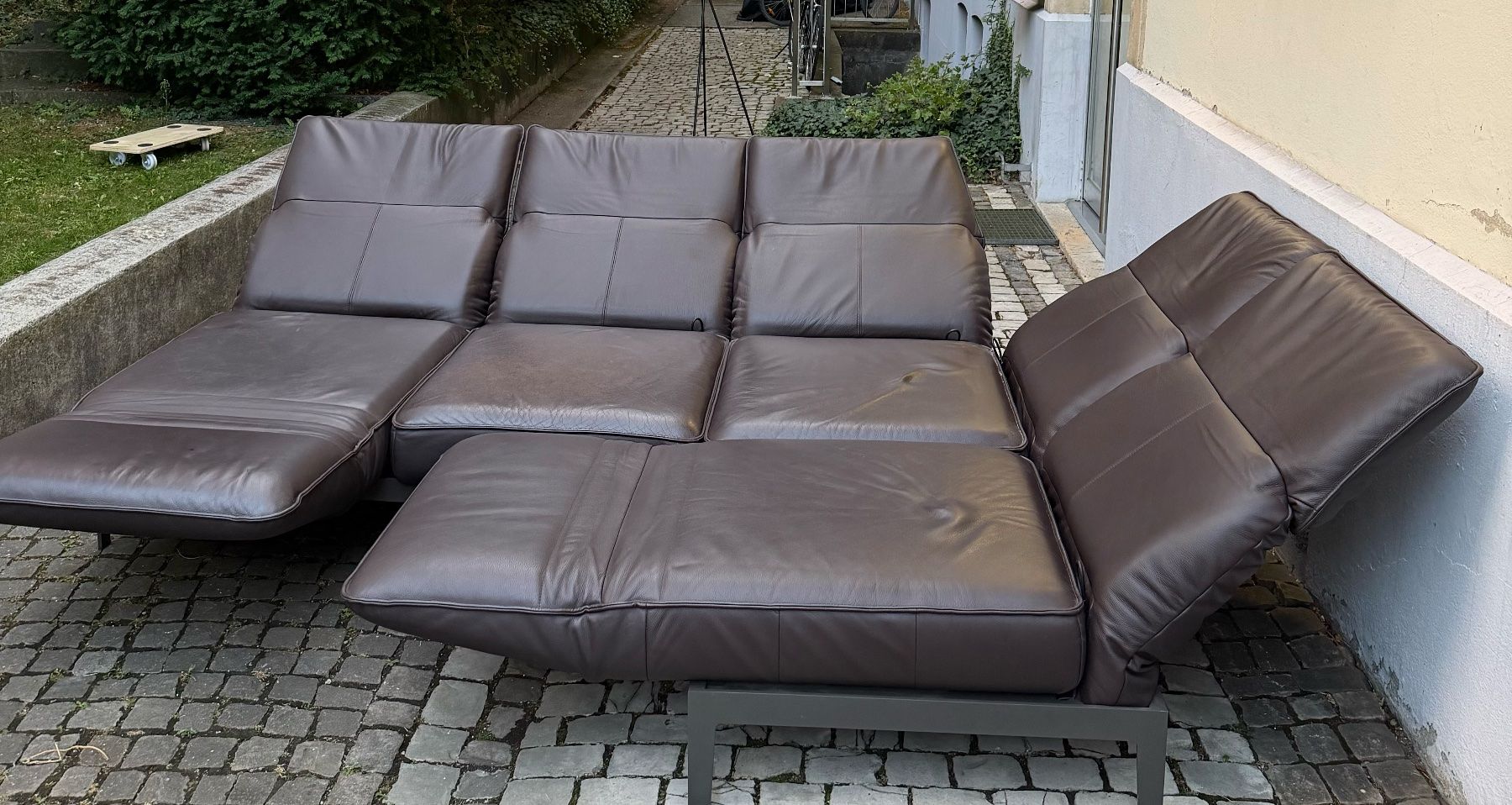 Rolf Benz Divani: Rolf Benz 386 MERA Ecksofa Leder Dunkelbraun – Usato da Zürich venduto da Gregor12 8