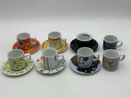 Set 8 Espresso Tassen, PFISTER, Design-Objekte Sammeltassen