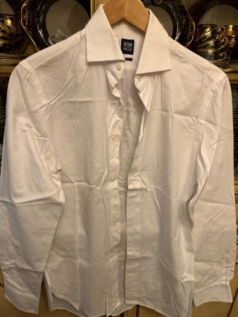 Boggi weißes strukturiertes Baumwollhemd Größe 38 chemise