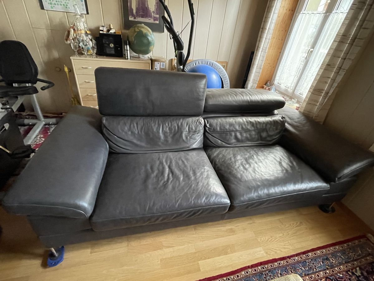 Sofas: Echt Ledersofa, gebraucht – D'occasion à Koppigen par frank_donald 4