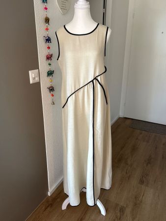 Luftiges Sommerkleid Maxi beige/aprikose Gr. M