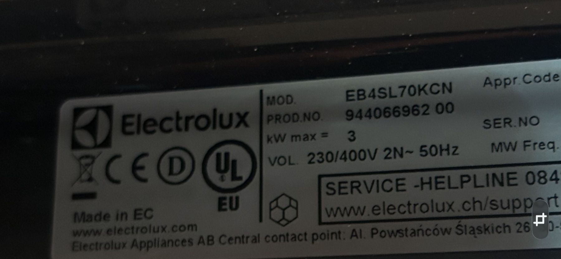 Electrolux Forni: Kombi Backofen-Steamer – Usato da Zürich venduto da Barca10 3