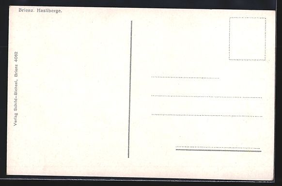 Cartoline postali: Brienz, Gesamtansicht mit Haslibergen au – Usato da Berlin venduto da bartko-reher 1