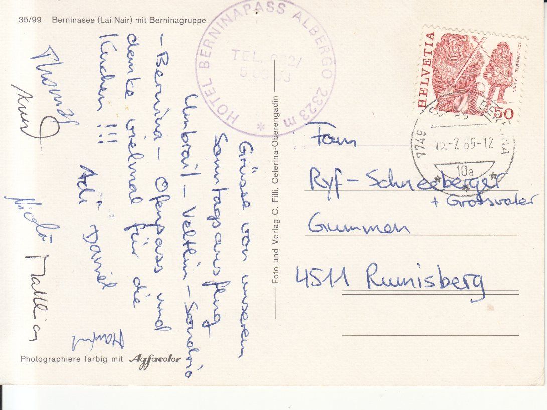 Cartoline postali: Berninasee 1985 – Usato da Bürglen TG venduto da StampGraf 1