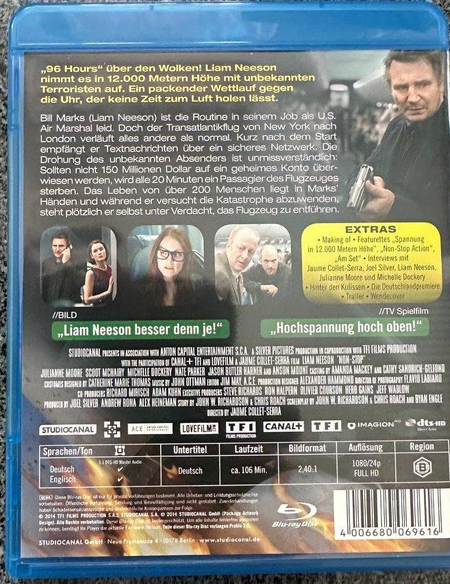 Tutti i DVDs: Non-Stop - Liam Neeson - Blu-ray Disc – Usato da Beringen venduto da Mantafisch1 1