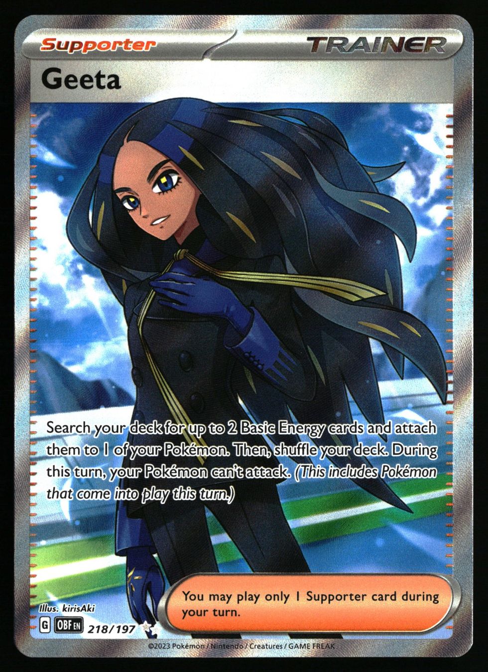 Pokémon Carte collezionabili: Geeta #218 Pokemon Obsidian Flames – Usato da Feuerthalen venduto da Plazatoys