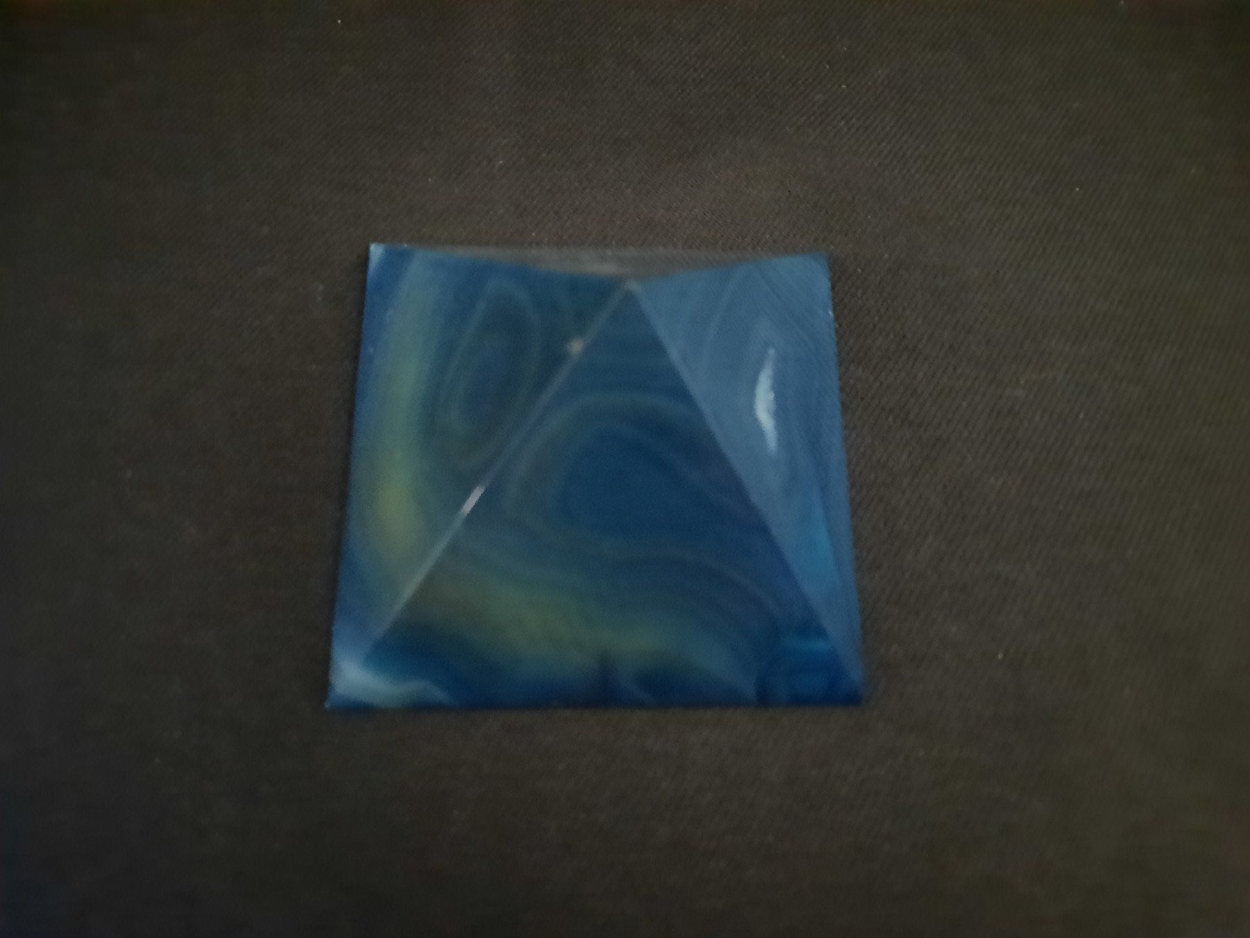 Pietre preziose: ACHAT-Pyramide in Blau-Grün, ca. 70 mm – Usato da Beinwil am See venduto da Restwert_Beinwil 1