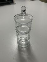 Glasdose mit Deckel, 3-stöckig, 