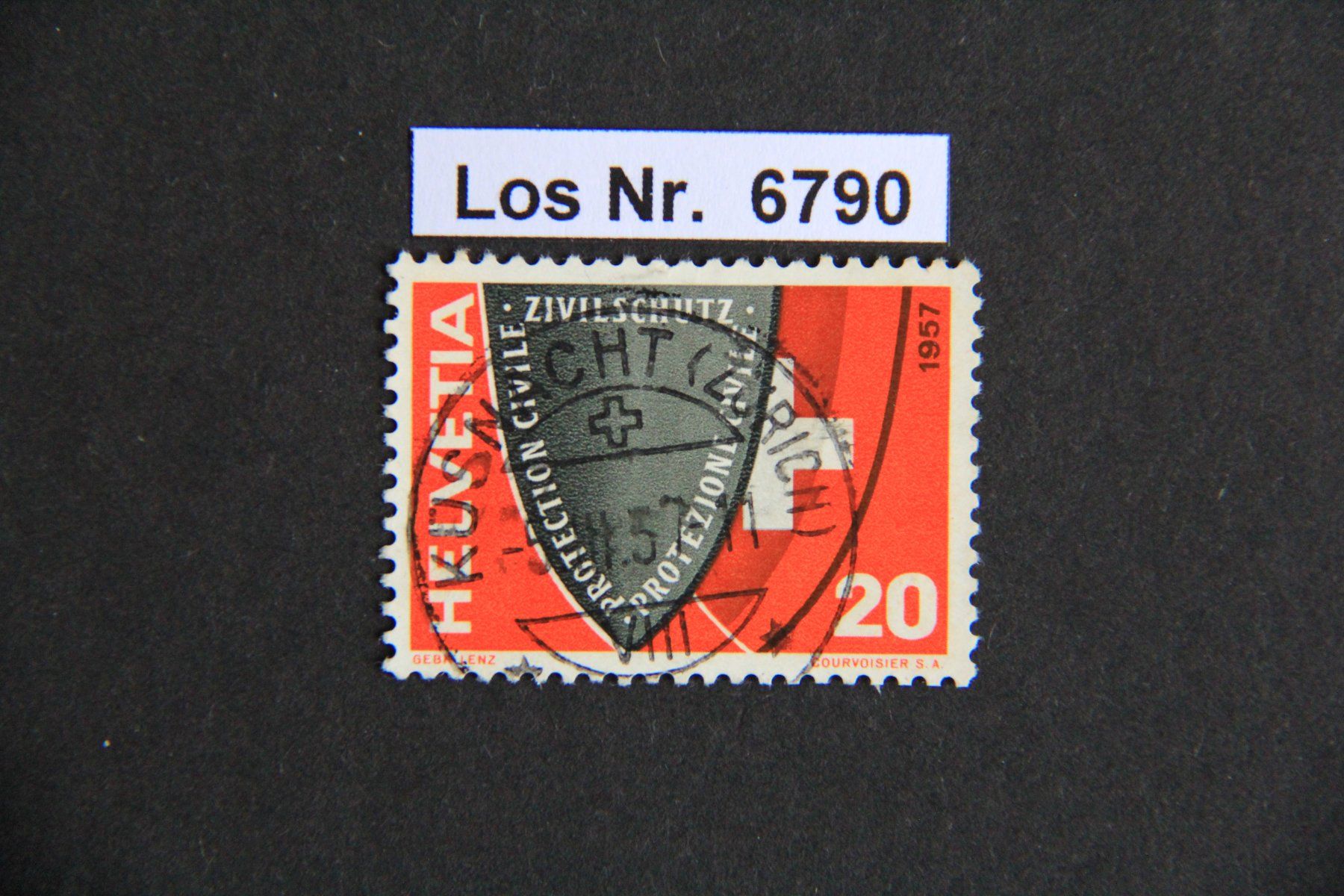 Tutti i francobolli: CH 1957 Ortsstempel mit Datum                       Los 6790 – Usato da Volken venduto da jukon65