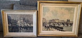 2 Ölgemälde Paris, von Simon Kramer 1940 - 2015