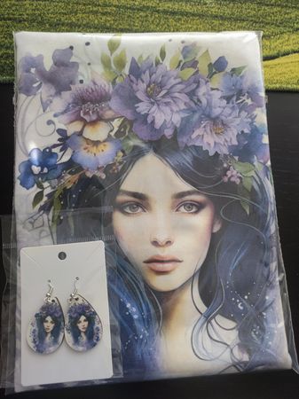 Damen Set (T-shirt + Ohrringe) Gr. M NEU