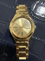 Swatch Uhr goldfarben Edelstahl gebraucht