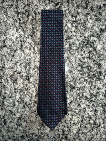 Gianni Versace Seidenkrawatte Minimuster, Vintage 90er