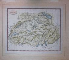 Kupferstichkarte der Schweiz um 1790