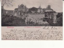 Lausanne 1901 mit Rasierklingsenstempel Lausanne