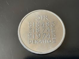 Schweizer Gedenkmünze 5 Franken 1974 100 Jahre Verfassung