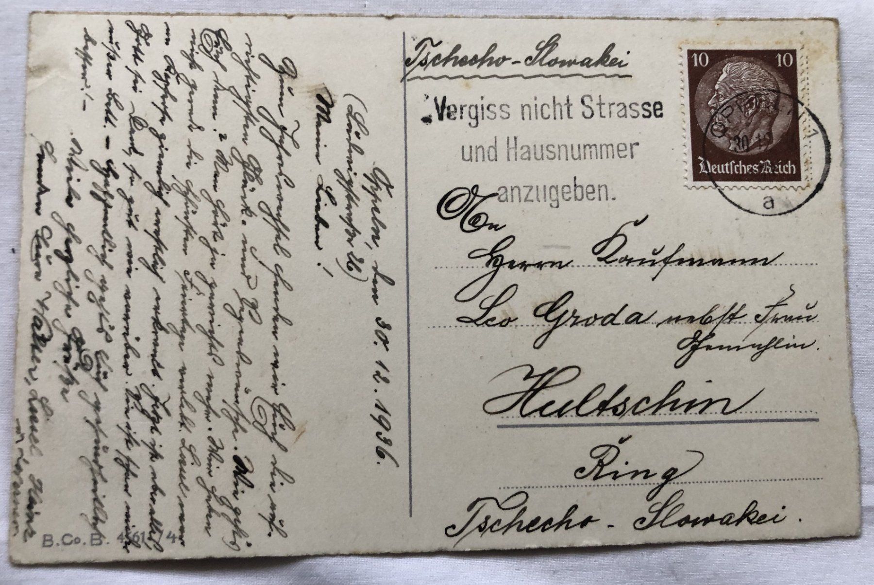 Ansichtskarten: Neujahrespostkarte - DR - 30.12.1936 – Gebraucht aus Schaffhausen von durruti 1