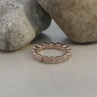 Floral Ring Silber rosevergoldet Grösse 55
